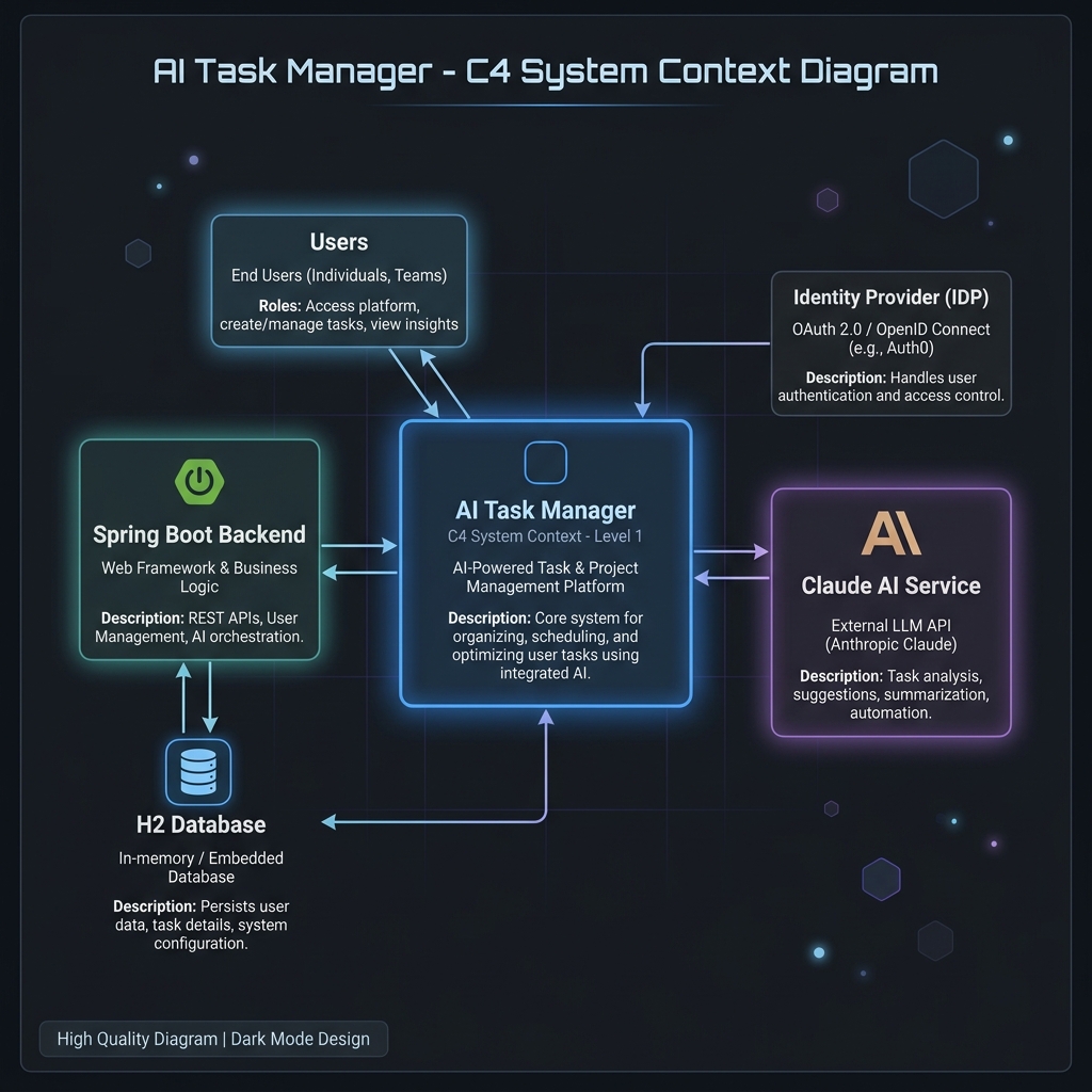 C4 Architecture Diagram AI Task Manager